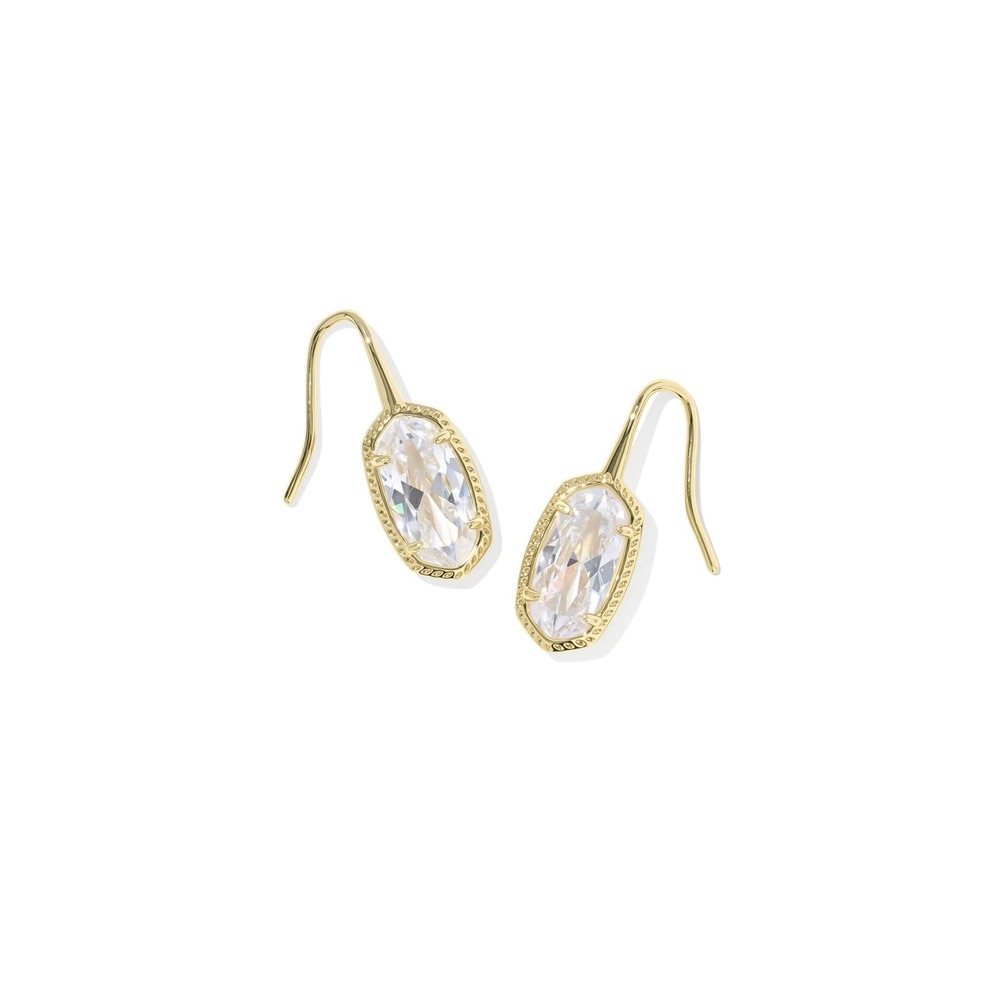 NWT Kendra Scott Lee Luxe Gold Drop Earrings / MSRP $65 / Dustbag Included / NEW